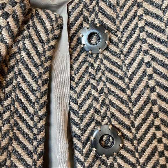 7 for all mankind cropped wool blend swing coat xs - Picture 4 of 10